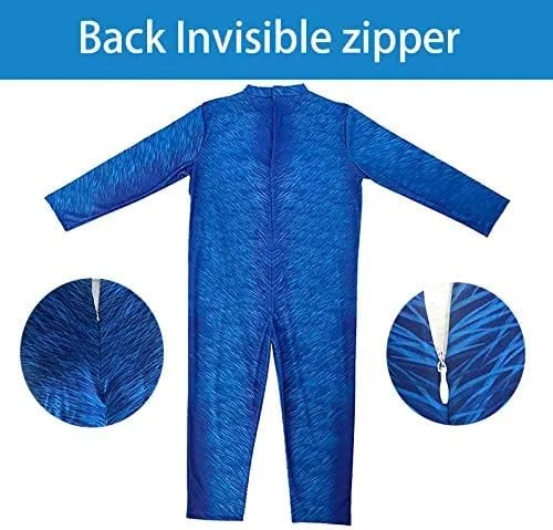 Vista 4 de Yakogy Kids Pretend Play Cartoon Jumpsuit for Boys Girls Halloween Cosplay Hedgehog Costume