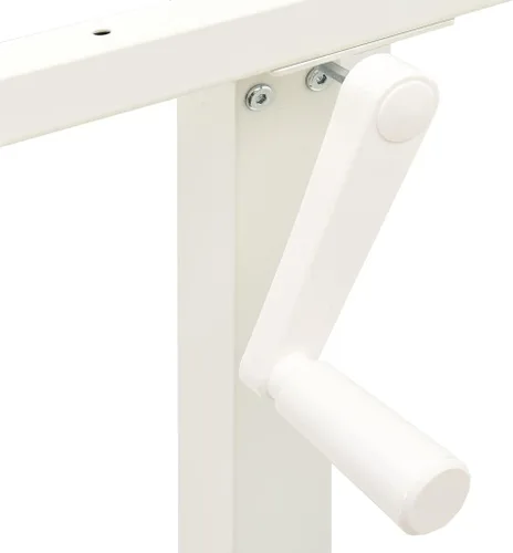 Vista 6 de vidaXL Marco de escritorio de pie ajustable en altura manual Manivela Blanco