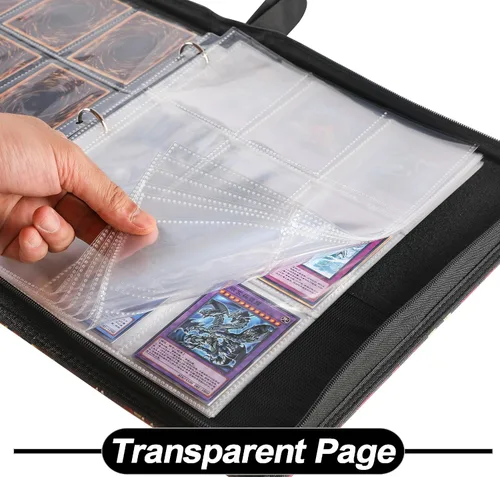 Vista 3 de Carpeta de tarjetas para tarjetas YuGiOh – Libro con 9 bolsillos con fundas compatible con tarjetas Yugioh, capacidad para 720 tarjetas