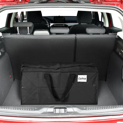 Vista 7 de 4 Piezas Bolsas de Mudanza Grandes con Cremallera y Asas Bolsas de Lona Tipo Duffle Plegables de Almacenamiento Extra Resistentes Extra Grandes