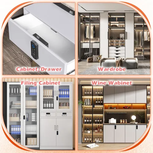 Vista 8 de Eseesmart Cerradura inteligente para gabinete, cerradura magnética electrónica digital RFID sin llave Bluetooth seguridad para niños, cerraduras