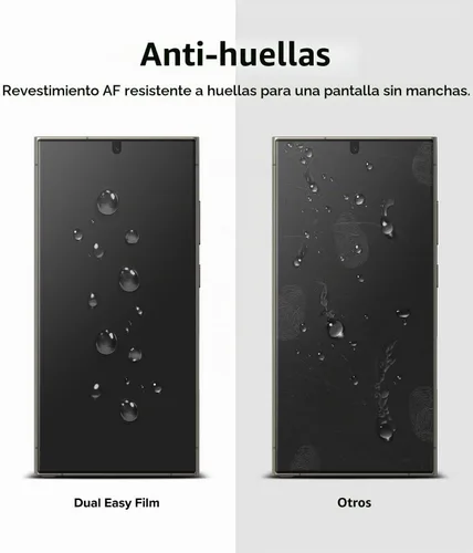 Vista 8 de Ringke Película doble fácil [protección de 4 capas] compatible con Samsung Galaxy S24 Ultra Protector de pantalla 5G, revestimiento de reparación