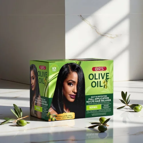 Vista 4 de ORS Aceite de oliva con protección integrada, aplicación completa, relajante para el cabello, fuerza normal (paquete de 1)