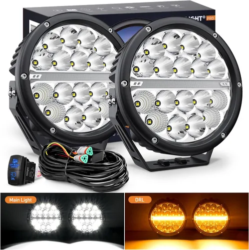 Vista 15 de Nilight Focos LED Redondos de 3 Pulgadas para Motocicleta, 2 Unidades, Focos LED Antiniebla Puntuales de 1550LM con EMC Integrado, Luz Auxiliar