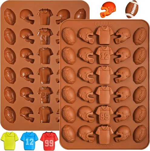 Vista 8 de Webake El Molde Original de Silicona para Chocolate de Béisbol para Chocolate, Dulces, Decoraciones de Cupcakes, 30 Cavidades en Forma de Softball