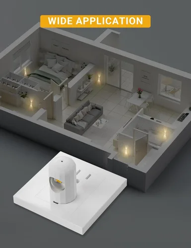 Vista 7 de Paquete de 6 mini luces LED nocturnas enchufables de pared - Del anochecer al amanecer encendido y apagado automático, 2700 K blanco cálido