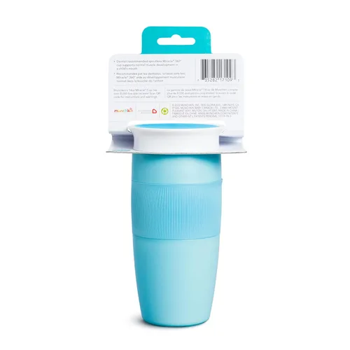Vista 7 de Munchkin® Miracle® 360 - Vaso para beber para niños pequeños, a prueba de derrames, 14 onzas, azul