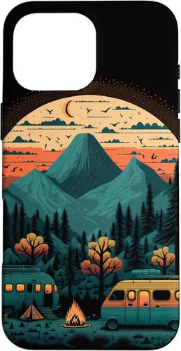 Vista 18 de Funda para iPhone 11 Pro Max Sunset Mountains & Trees para campistas