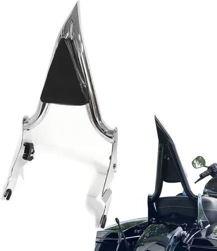 Vista 7 de Respaldo Negro Sissy Bar para Pasajero Almohadilla Trasera Compatible con Harley Davidson Touring 97-08 Road King Electra Glide Street Glide Back