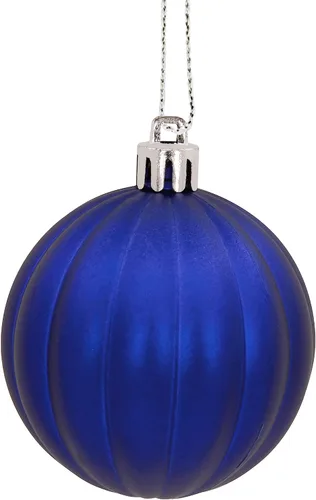 Vista 10 de Hallmark Bolas de Navidad azules y plateadas, adornos de Navidad, juego de 30