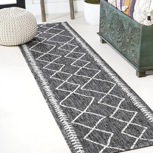 Vista 16 de JONATHAN Y Alfombra tribal de enrejado de diamantes para interiores y exteriores, 2 x 8 pulgadas, beige/marrón, Derya para patio trasero, patio
