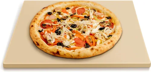Vista 9 de Arcedo Piedra de pizza de 12 pulgadas para horno y parrilla, piedra de hornear redonda de cordierita de 12 pulgadas, resistente al choque térmico