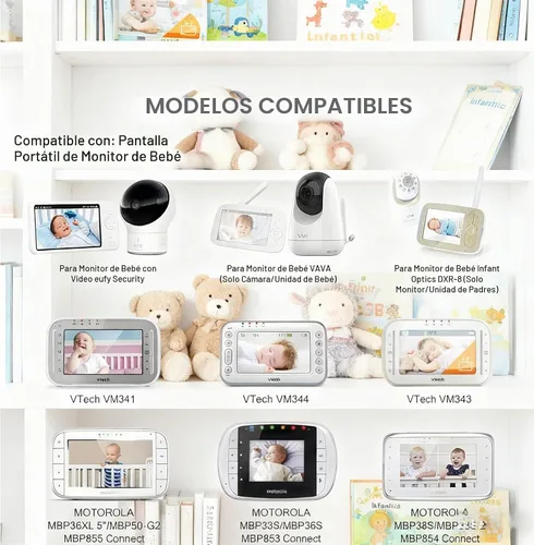 Vista 2 de Cargador micro USB de repuesto para V-Tech, Babysense, Owlet, LBTech, Eufy, VAVA, Moonbaby Baby Monitor Adaptador de corriente de 5 V, cable