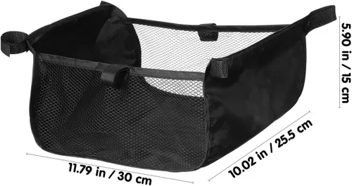 Vista 2 de TOYANDONA - Cesta organizadora para cochecito de bebé, bolsa inferior ligera y portátil, de gran capacidad, para artículos esenciales para bebés