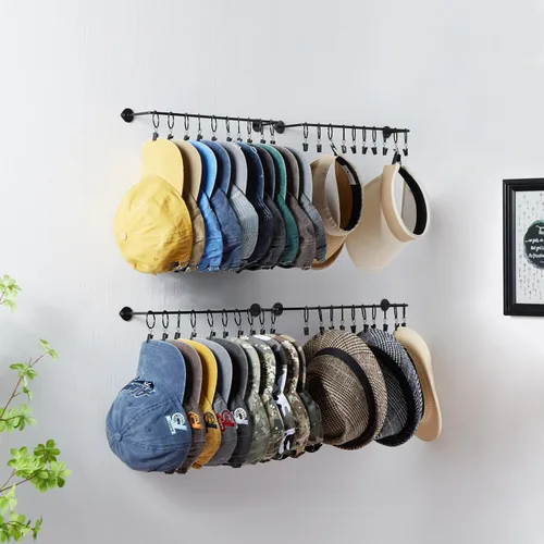 Vista 9 de Organizador de sombreros para gorras de béisbol, almacenamiento de Negro