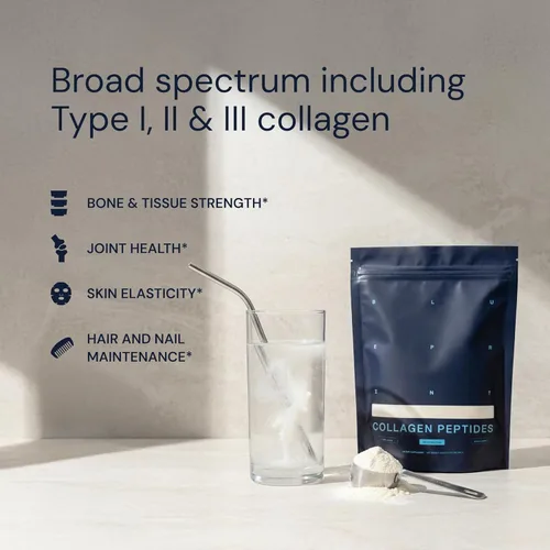 Vista 5 de Blueprint Bryan Johnson - Péptidos de colágeno hidrolizado en polvo – Tipo I, II y III de colágeno para mujeres y hombres – Suplemento de proteína