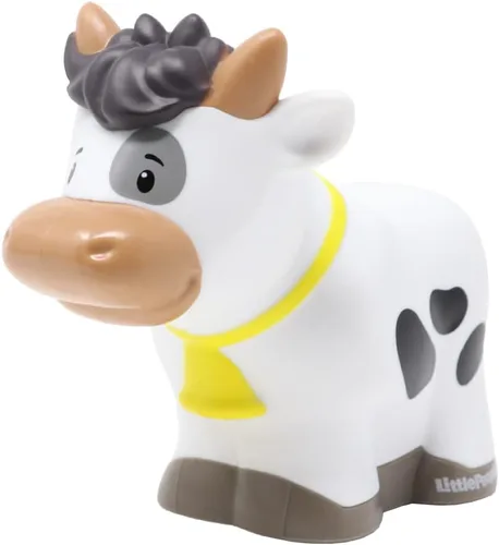 Vista 5 de Pieza de repuesto para el juego Fisher-Price Little People Farm Animal Friends - GFL21 ~ Figura de repuesto de vaca blanca
