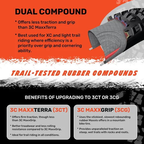 Vista 4 de Maxxis Minion DHR II Dual Compound Mountain Bike Tire