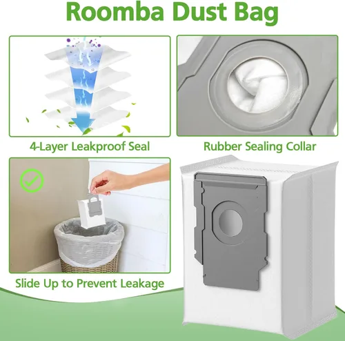 Vista 6 de Piezas de repuesto para iRobot Roomba Combo i5, i5+, j5, j5+ robot aspirador, kit de accesorios: cepillos de goma dobles multisuperficie + 4 filtros