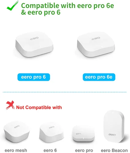 Vista 2 de COOLWUFAN Paquete de 2 soportes de montaje en pared para eero Pro 6 y Pro 6E