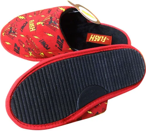 Vista 2 de DC Comics Adult Flash All-Over Print Scuff Slipper