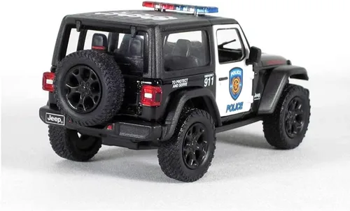Vista 2 de KiNSMART - Vehículo de juguete modelo Jeep Wrangler Rubicon todoterreno 4x4 de 5 pulgadas, escala 1:34, réplica de coche de metal fundido
