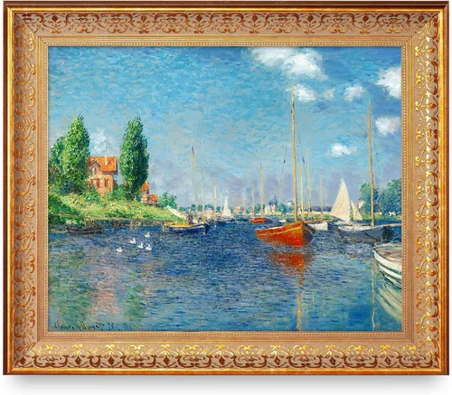 Vista 188 de A&T ARTWORK Antibes Seen from The Salis Gardens de Claude Monet Las Obras de Arte Clásico Mundial Reproducciones, Impresiones de Arte en Lienzo