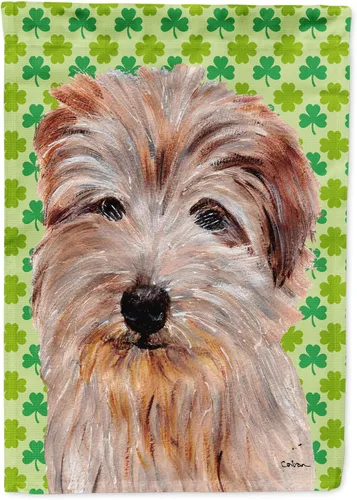 Vista 277 de Caroline's Treasures SS4442GF Affenpinscher Bandera de jardín con retrato de trébol del día de San Patricio para buzón, bandera decorativa
