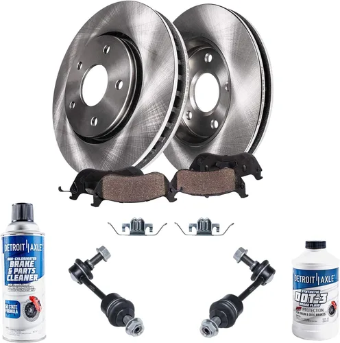 Vista 60 de Detroit Axle - Rotores de freno para Chrysler 200 2015 2016 2017, Rotores de freno de disco de reemplazo: 12.01" pulgadas delantero y 10.95