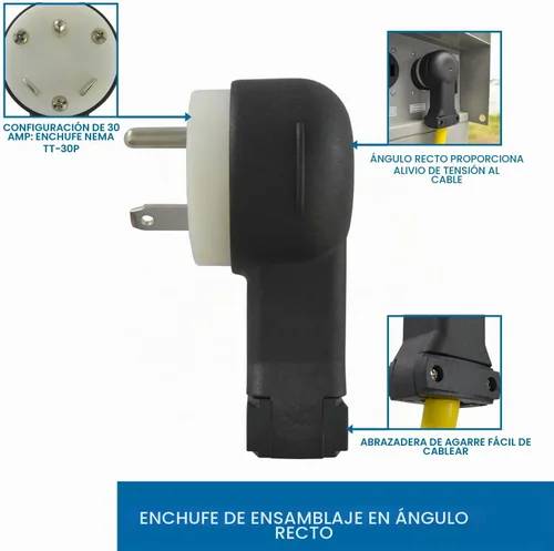 Vista 2 de Reemplazo para enchufe macho Conntek ASTT-30P RV, 30 amperios