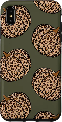 Vista 11 de Leopard Pumpkin Fall Autumn Olive Green Case for iPhone 17