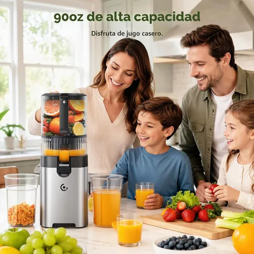 Vista 2 de AMZCHEF Exprimidor de prensa en frío, Juicer lento de alimentación