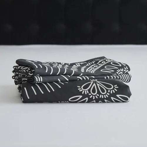 Vista 8 de Simple&Opulence Juego de funda de edredón refrescante estilo bohemio, 3 piezas, diseño geométrico tribal azteca, de lujo, ropa de cama suave