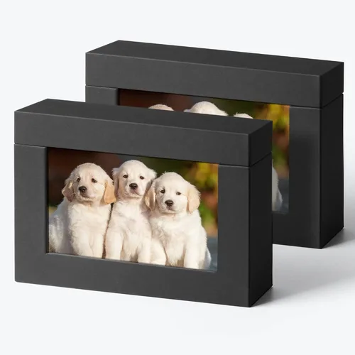 Vista 9 de Caja de almacenamiento de 5 x 7, cajas de cartón para fotos de familias pequeñas y parejas, cajas de regalo, color blanco plateado