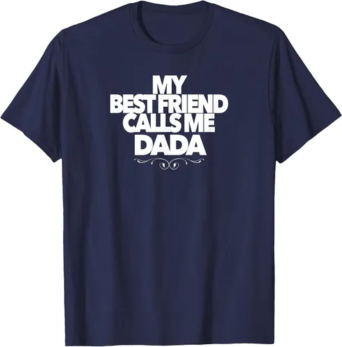Vista 28 de My Best Friend Calls ME DADA Funny Baby Shower Present dad T-Shirt Asphalt Grey