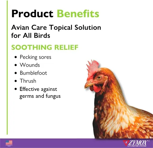 Vista 2 de Zymox Avian Care Solución tópica sin hidrocortisona - 1.25 oz