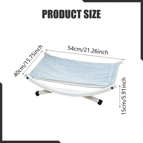 Vista 5 de Cama elevada para interiores y exteriores, hamaca elevada para mascotas, moderna y elegante cama elevada para gatos, tumbona para cachorros para uso