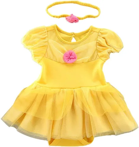 Vista 13 de Disfraz de princesa para niñas pequeñas, disfraz de tutú de Halloween, mameluco de Navidad Nn11