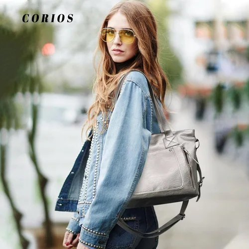 Vista 2 de Bolso de mano de moda Bolso de hombro de cuero PU Bolso cruzado Bolso impermeable con asa superior Bolso de mensajero para mujer Bolso de mano