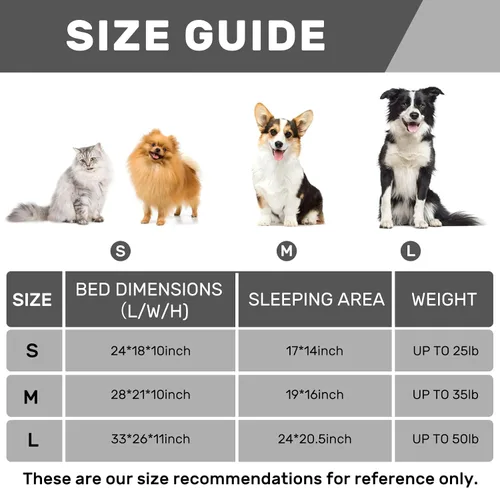 Vista 8 de Hollypet Cama de Felpa Esponjosa para Perros y Gatos, Sofá Cama Suave y Calmante para Gatos y Perros Pequeños y Medianos, Beige