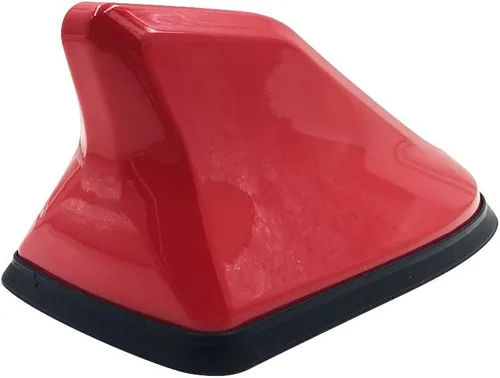 Vista 4 de Antena funcional montada en techo universal para coche, antena de señal de aleta de tiburón, rojo