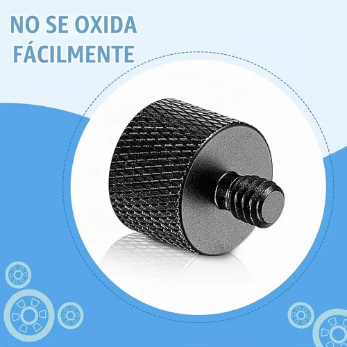 Vista 4 de Frienda Adaptador de soporte de micrófono de 4 piezas 5/8 hembra a 1/4 macho para montaje de cámara, trípode de conversión de rosca, adaptador