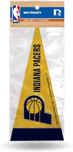 Vista 14 de Rico Industries NBA - Juego de mini banderines de fieltro de 4 x 9 pulgadas (incluye 8 piezas)