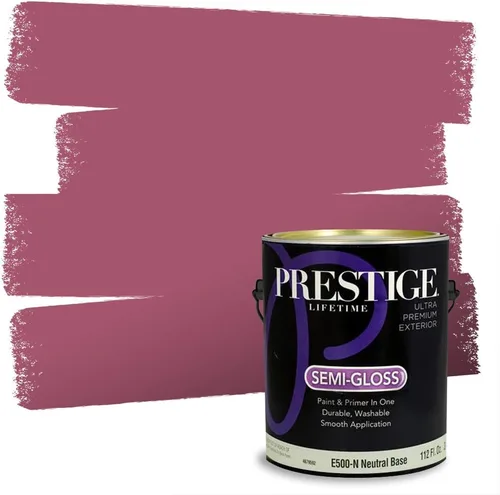Vista 22 de Prestige Paints - Pintura exterior e imprimación en uno, 1 galón, plano, E500-P-A011GP