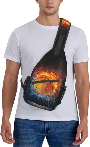 Vista 7 de Baloncesto cruzado bolsa de pecho al aire libre deporte bandolera bandolera mochila viaje senderismo bolsa de pecho mochila para mujeres hombres