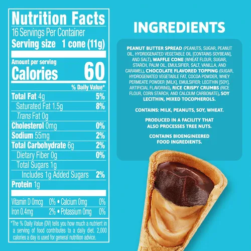 Vista 3 de SKIPPY Waffle Cones, Sweet & Salty Snack, 16 Individually Wrapped Cones