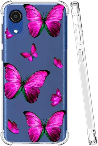 Vista 2 de Funda para Galaxy A03 Core, Samsung A03 Core SM-A032F Linda funda, transparente y flexible parachoques TPU suave goma silicona funda para teléfono
