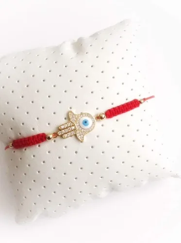 Vista 2 de Pulseras Mal de Ojo Evil Eye Hamsa Hand Kabbalah Red String for Women