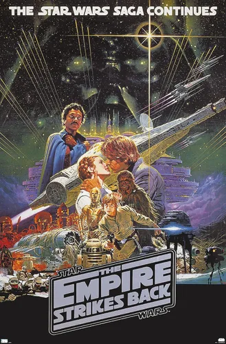 Vista 9 de Trends International Star Wars: The Empire Strikes Back - Póster de pared de una hoja, 14.725 x 22.375 pulgadas, versión enmarcada de madera