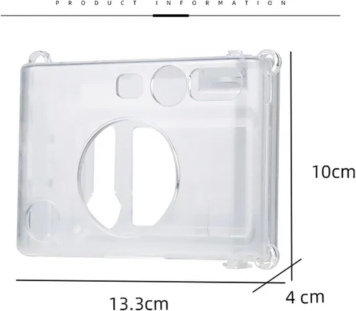Vista 5 de Mini Evo - Funda transparente para cámara instantánea Fujifilm Instax Mini Evo, protector de impresora fotográfica transparente con correa